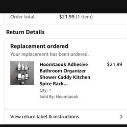 Hoomtaook Adhesive Bathroom Organizer Shower Caddy Kitchen Spice Rack Wall Mounted Drill-Free Bathroom Shelf Storage Kitchen Rack Rustproof Shower She