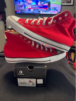 Converse Red high top Size 10M/ 12W