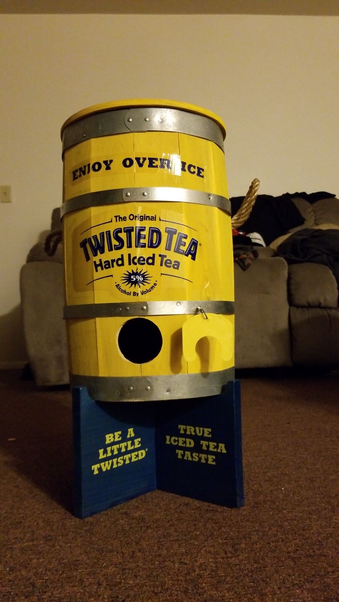 Twisted tea barrel
