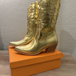 Gold Cowboy Boots