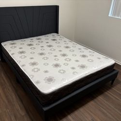 Queen Size Frame And Mattress