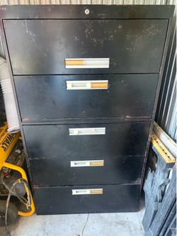 Solid metal file cabinet