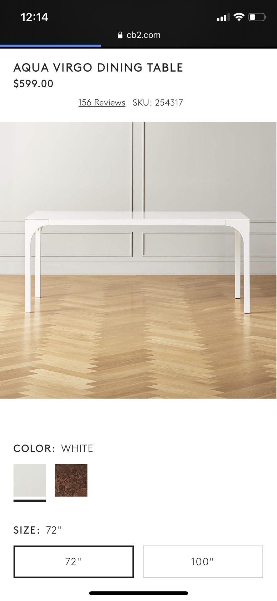 CB2 Dining Table