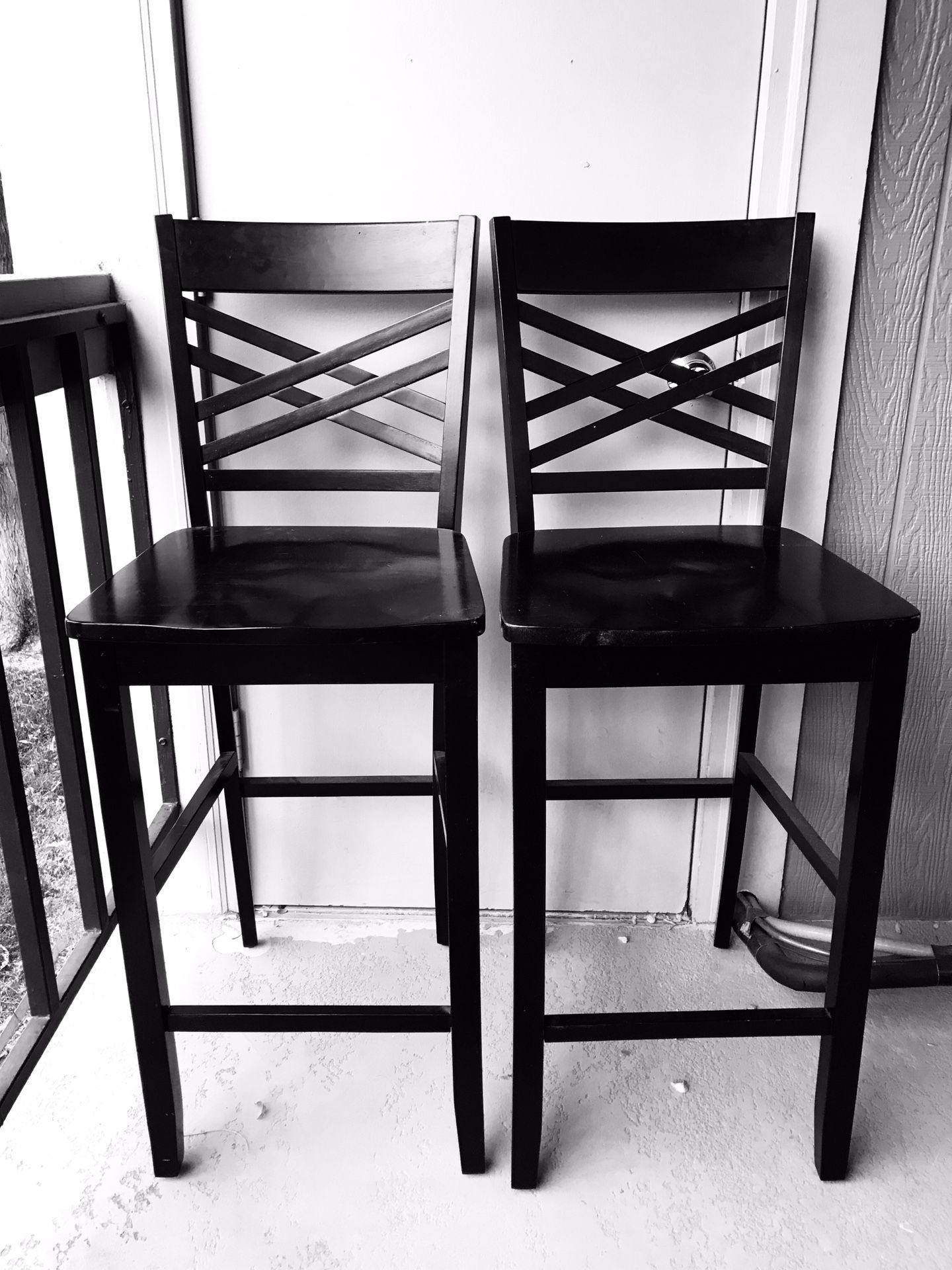 29 Inch Bar Stool Pair - Black