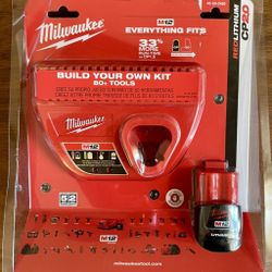 New MILWAUKEE 48-59-2420  M12 REDLITHIUM 12V Battery and Charger Kit