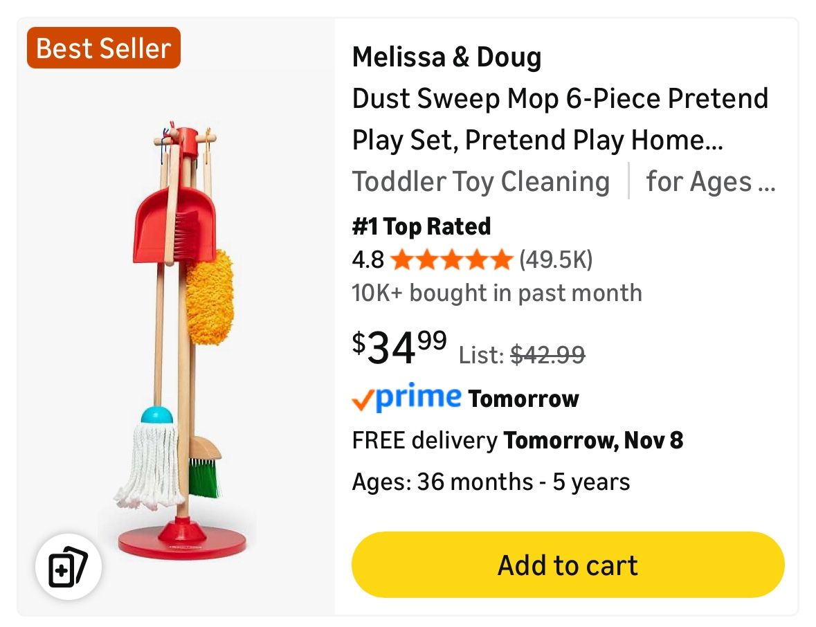 Melissa & Doug Dust And Sweep Playset