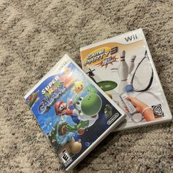 Authentic Wii Games Super Mario Galaxy 2 And Game Party 3
