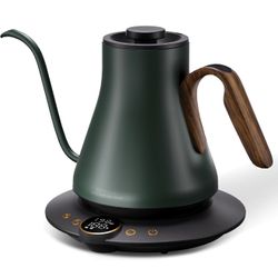 Cocinare FLOW B9 Gooseneck Electric Kettle, Precise Temperature Control for Pour-Over Coffee & Tea Brewing, Stainless Steel Interior, Rapid Heating fo