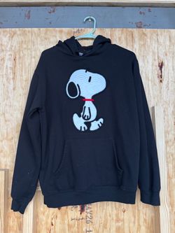 Snoopy Graphic Patch Black Hoodie