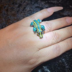 Gator Rhinestone Ring 