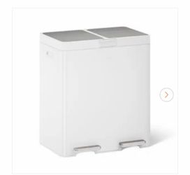 82-Liter Stainless Steel Dual-Bin Step Trash Can