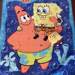 2004 Vintage Blanket Plus Plush From SpongeBob SquarePants