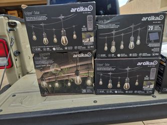 Eclipse solar artifacts solar string lights with 20 led bulbs each box $30 or 2 for $50