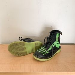 Kids Dr Marten Skeleton Boots 