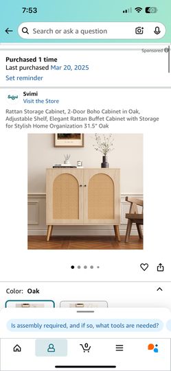 Rattan Buffet Cabinet with Storage