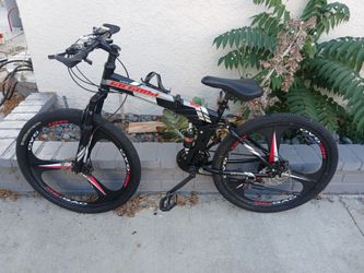 Men's 26" folding bike with disc brakes
