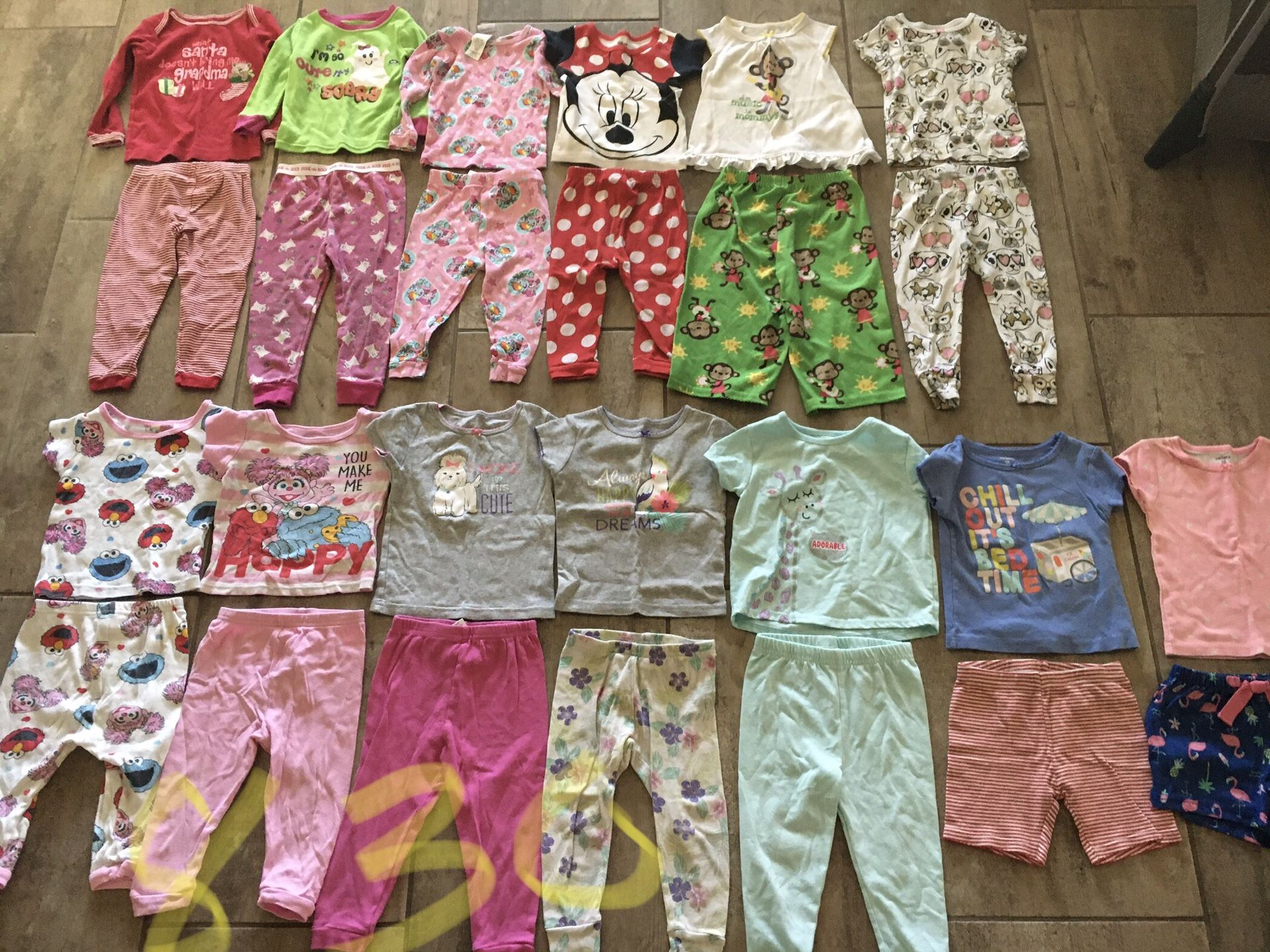 Pajama set baby girl 18 months 23 set(46 pcs) $45