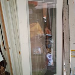 36x79 exterior door fiberglass, mini blinds, available now
