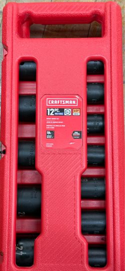 Craftsman 12pc metric 1/2 6 point socket set