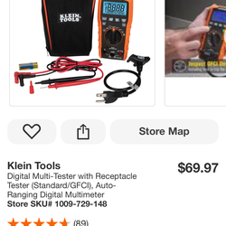 Brand New Klein Digital Multimeter w/ GFCI Tester – Auto Ranging
