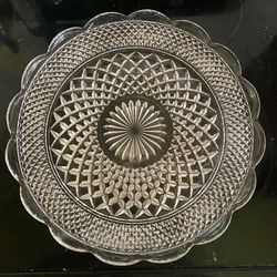 Old Pressed Glass Platter
