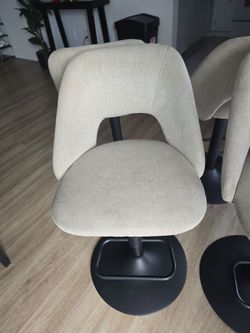 Modern Upholstered Dining Chairs with Pedestal Base