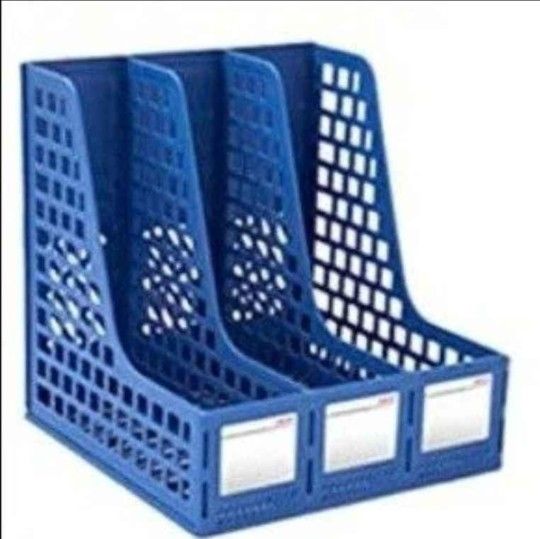 NEW! 3 Compartment Sturdy File Folder, Blue