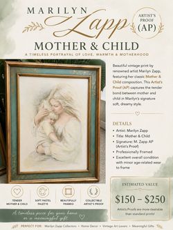 Marilyn Zapp “Mother & Child” – Artist’s Proof (AP) – Professionally Framed