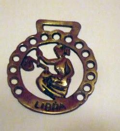 Vintage Horse Brass Pair – Pierced Star & Zodiac Libra – Solid Brass