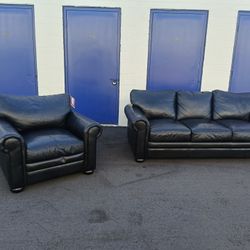 Top Grain Leather Sofa Set By Omnia FREE DELIVERY 