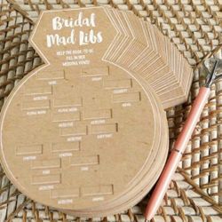 50 Bridal Shower Game Cards - Wedding Vow Mad Libs