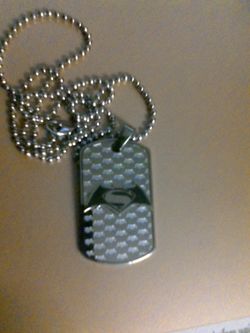 Batman versus Superman stainless steel 22 inch chain and charm