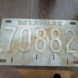 1950s Delaware License Plate