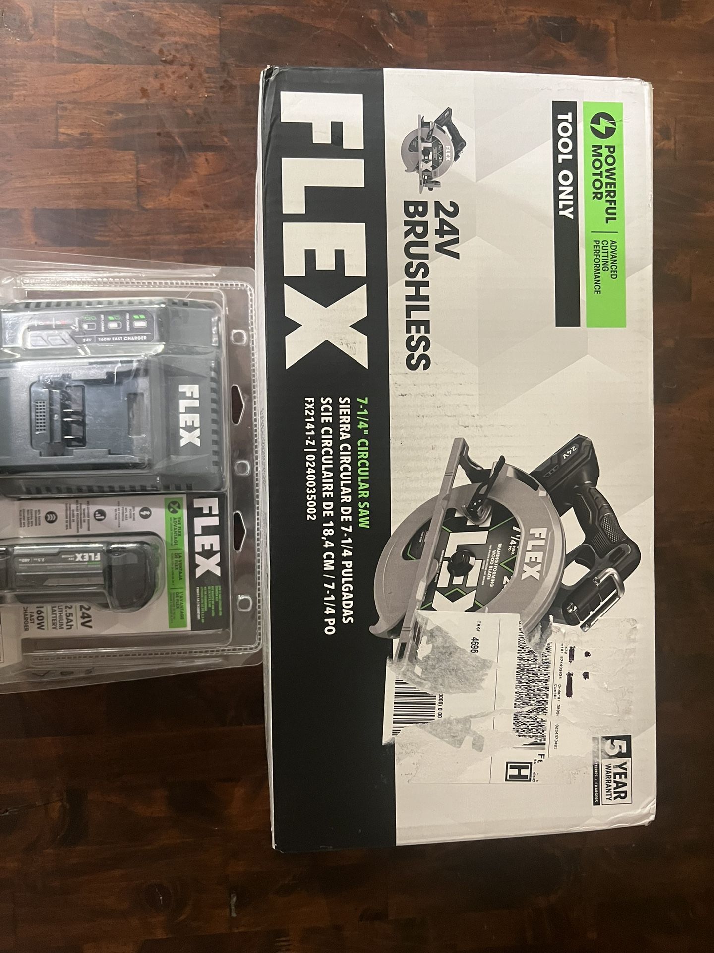 FLEX Rear Handle Saw and FLEX Battery with Charger