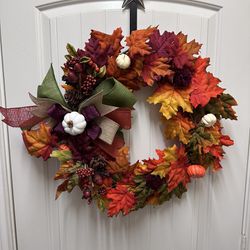 24” Fall Floral Wreath