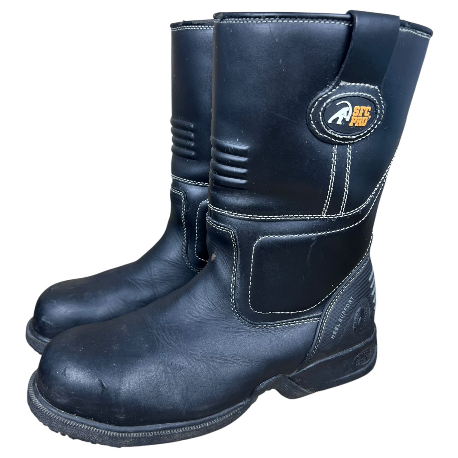 SFC Shoes for Crews Leather Slip Resistant Steel Toe Boots 5053H Mens Size 9.5
