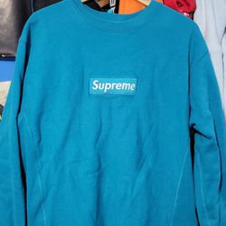 Supreme Box Logo Crewneck Sweatshirt XL Bright Royal 2018 for