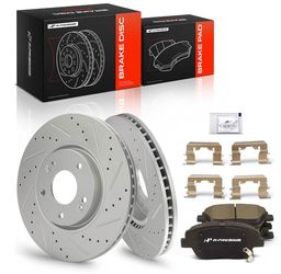 A-Premium 11.81 inch (300mm) Front Brake Rotors & Ceramic Pads Kit