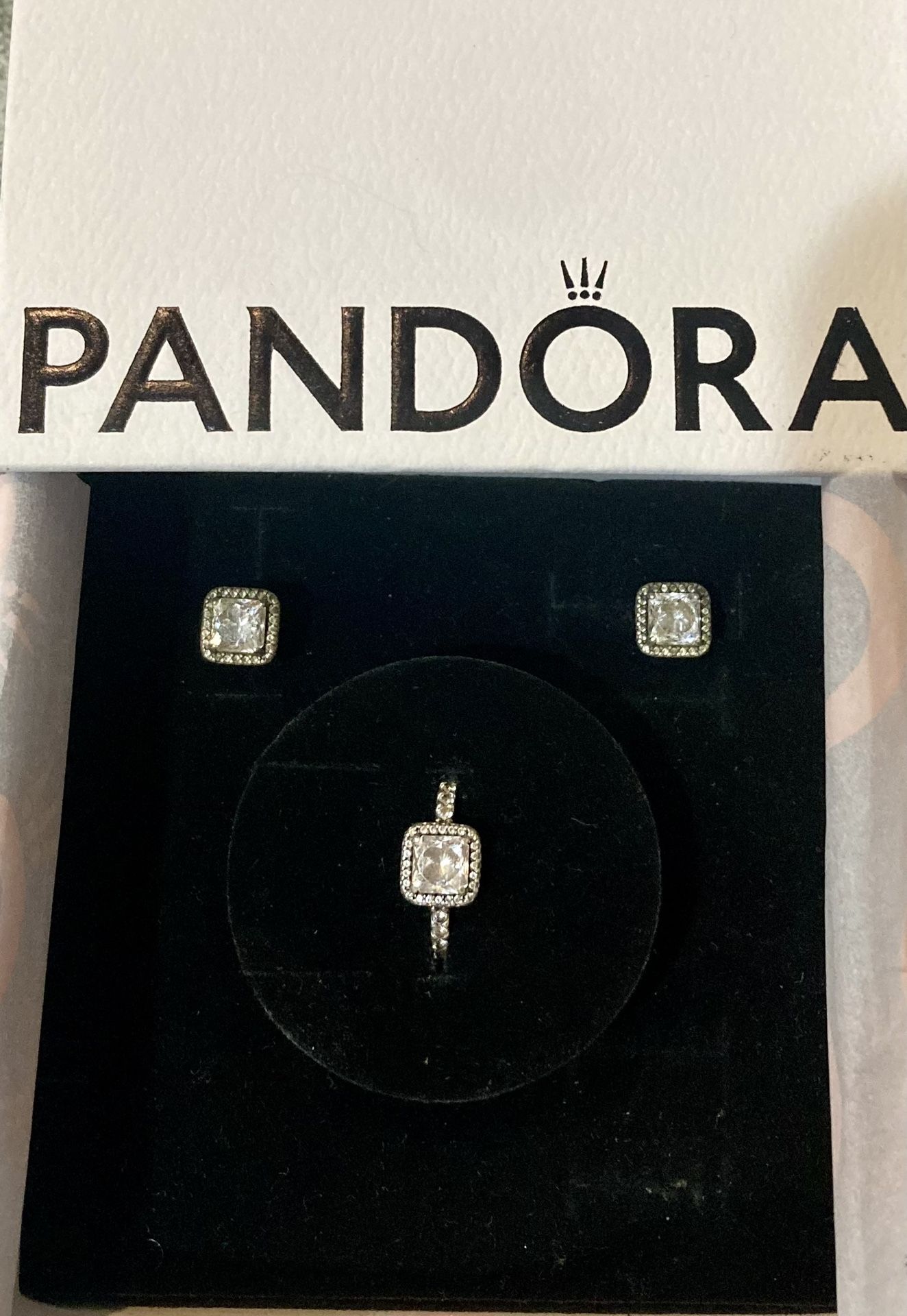 Pandora ring with matching earrings