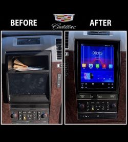 Radio For Cadillac Escalade 2007-2014, 9.7 Inch Android Touch Screen Cadillac Escalade Car Stereo, Carplay/Android Auto/EQ Audio/1080P/SWC/Bluetooth