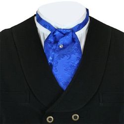 Satin Puff Tie - Blue Tahoe