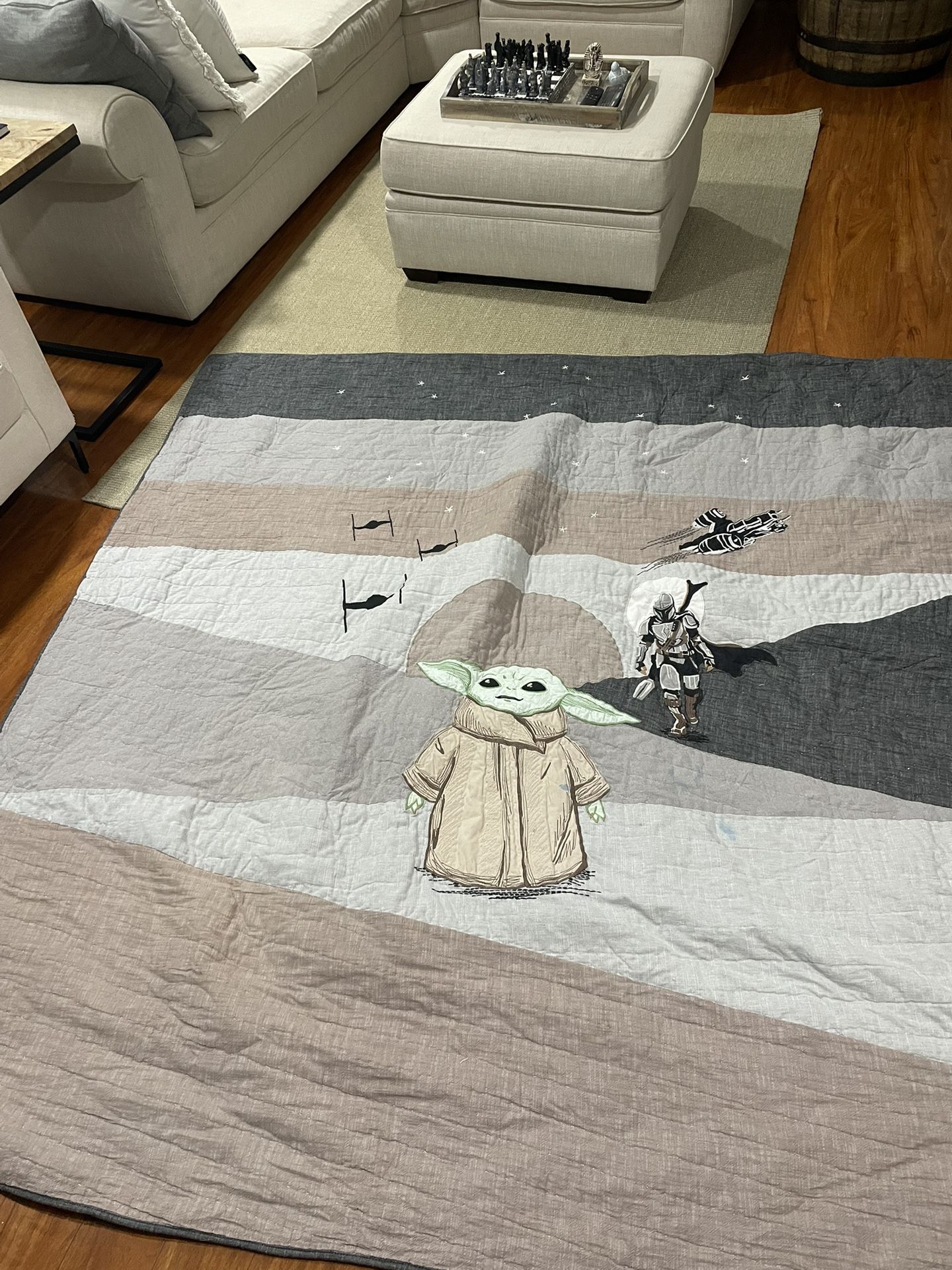 Pottery Barn - Grogu - Mandalorian - Star Wars - Full Complete Set - Quilt, Shams and Sheet Set