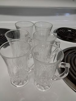 Set of six glass