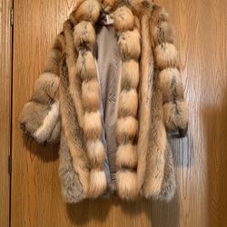 Weiss Red Fox fur3/4 Length Coat