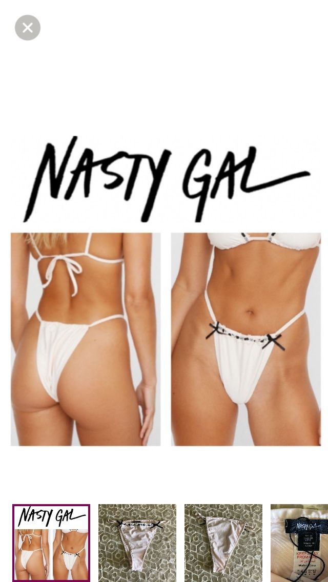 NEW! Nasty Gal Ribbon Lace Bow Bikini bottoms (6)