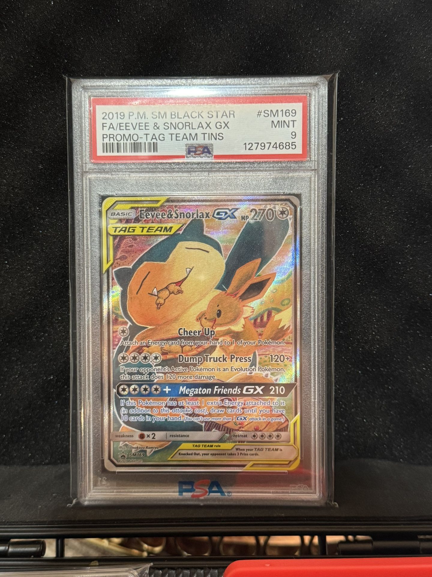 Eevee & Snorlax Tin Promo PSA 9
