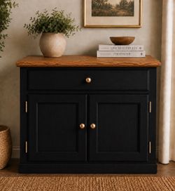 Refinished solid wood cabinet