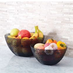 MIKASA Set Of Two Wire Modem Metal Baskets Fruit Home Decor
