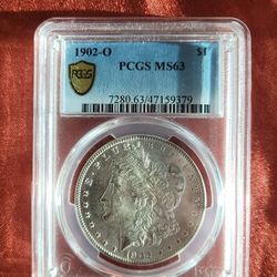 1902 O Morgan Silver Dollar Graded MS63