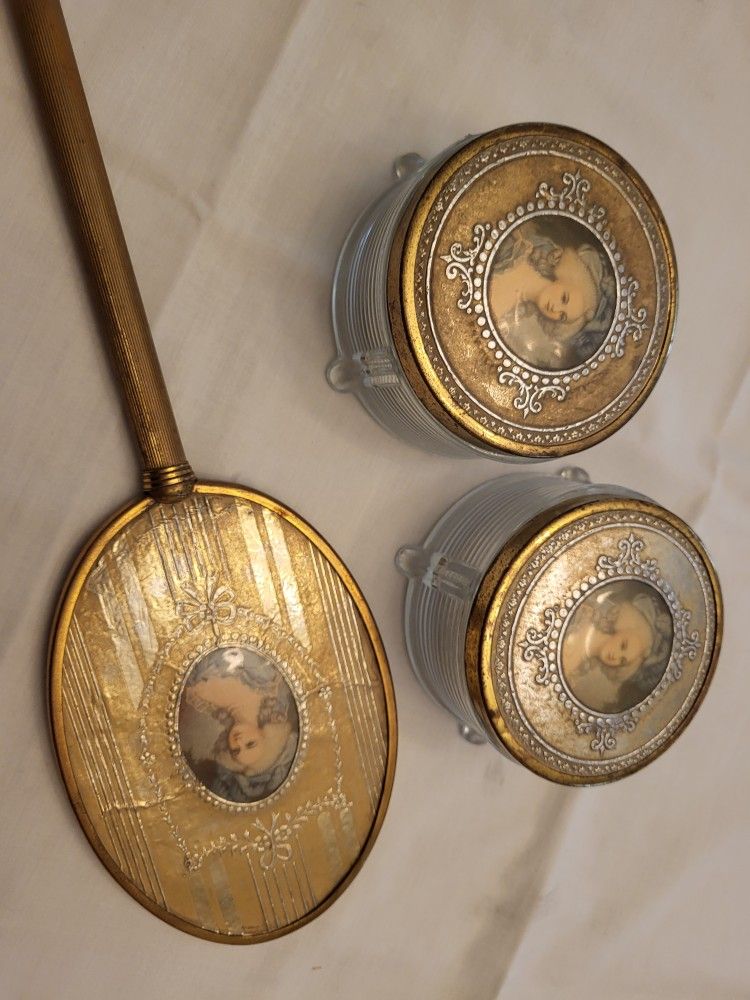 Antique Victorian dresser set 